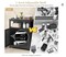 Bathroom Storage Cabinet, Wooden Side Storage Organizer with Louver Doors and Removable Shelf, Freestanding Floor Cabinet for Living Room, Kitchen, and Entryway (Black)